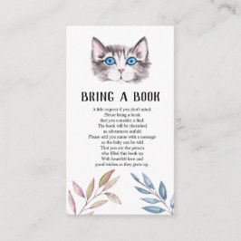 Kitten Kitty Cat Baby Dusche bringen Sie ein Buch  Begleitkarte