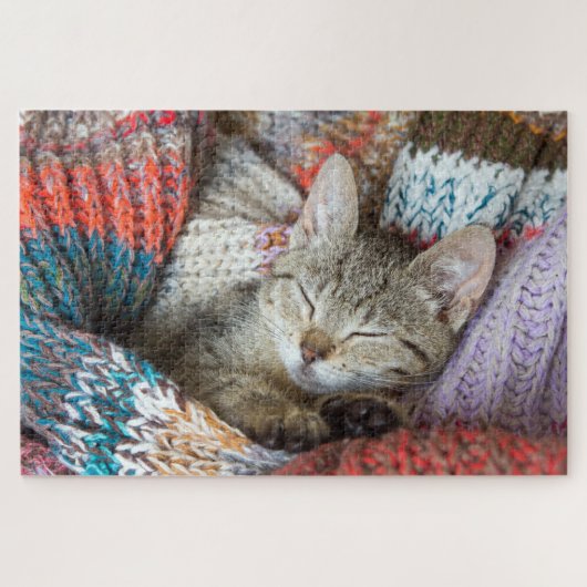 Kitten Kitty Cat Niedlich Fun Animal Jigsaw Puzzle (Horizontal)
