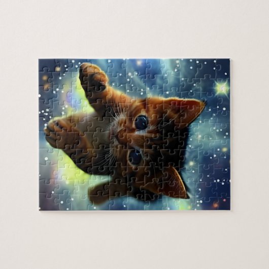 Kitten läuft im Space Jigsaw Puzzle (Horizontal)