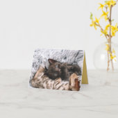 Kitten Liebe Karte (Gelbe Blume)