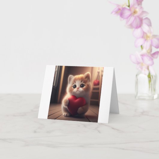 Kitten Liebe Karte (Orchidee)