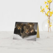 Kitten Liebe Karte (Gelbe Blume)