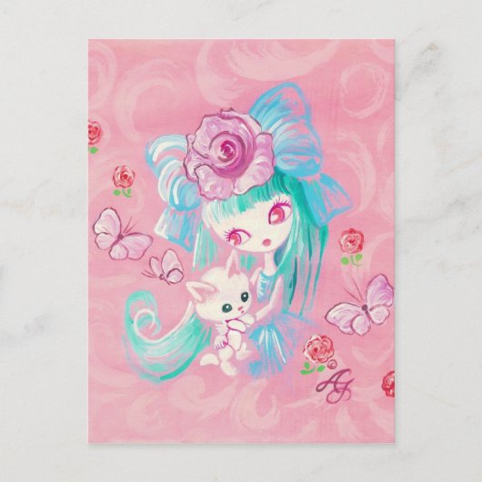 Kitten Liebe Postkarte (Vorderseite)