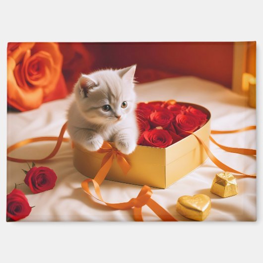 Kitten Liebe Tender Romantisches Geschenk Magnet (Vorderseite)