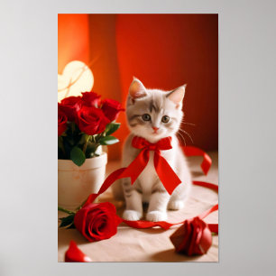 Kitten Liebe Tender Romantisches Geschenk Poster
