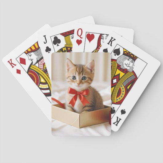 Kitten Liebe Tender Romantisches Geschenk Spielkarten (Rückseite)
