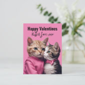 Kitten Liebe Valentine Katzenliebhaber Haustier Ha Postkarte (Stehend Vorderseite)