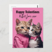 Kitten Liebe Valentine Katzenliebhaber Haustier Ha Postkarte (Vorne/Hinten)