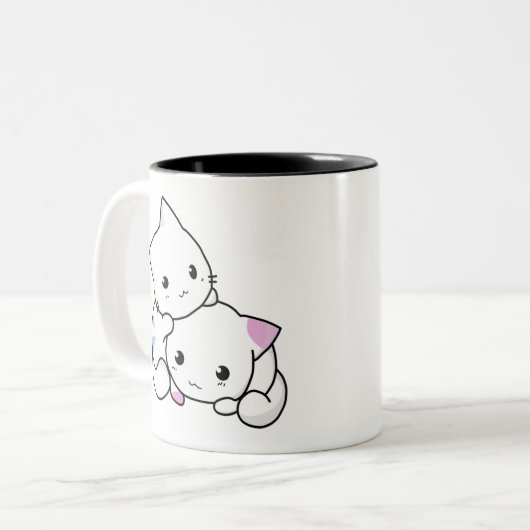 Kitten Liebe Zwei Tasse (Vorderseite Links)