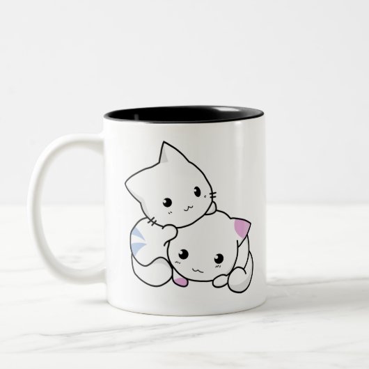Kitten Liebe Zwei Tasse (Links)