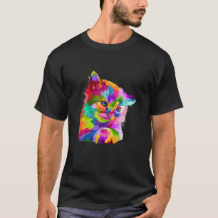 Kitten Liebhaber Niedlicher Baby Cat Colorful Art T-Shirt