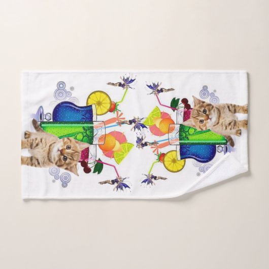 Kitten Lila Küche Badezimmer Handtuch Set (Handtuch)