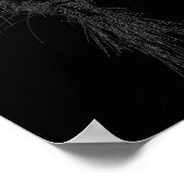 Kitten Lover Abstract Scribble Art Cute Cat Cat  Poster (Ecke)