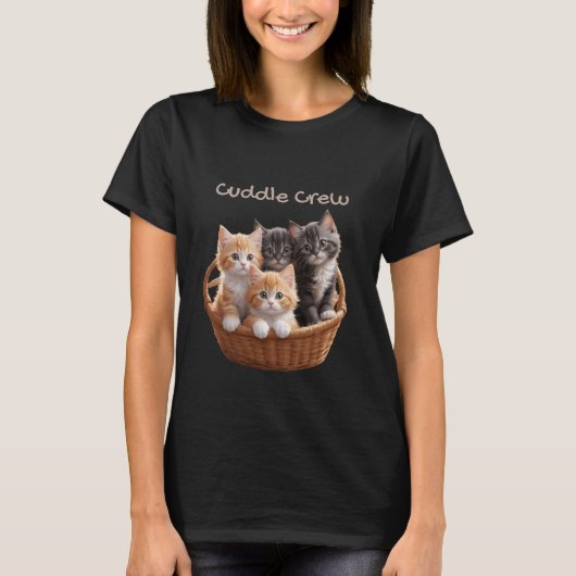 Kitten Lovers Cuddle Crew T-Shirt (Vorderseite)