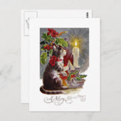 Kitten macht eine Kerze aus Postkarte (Vorne/Hinten)