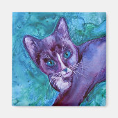 Kitten Magnet - "Lila Tuxedo" (Vorne)