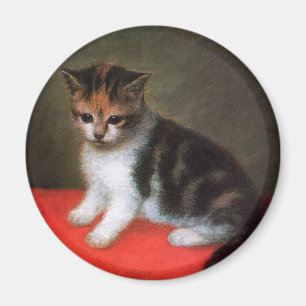 Kitten Magnet: Vintage Kunst von George Stubbs Magnet