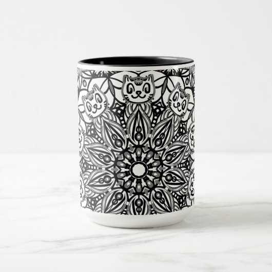 Kitten Mandala Tasse (Zentrum)