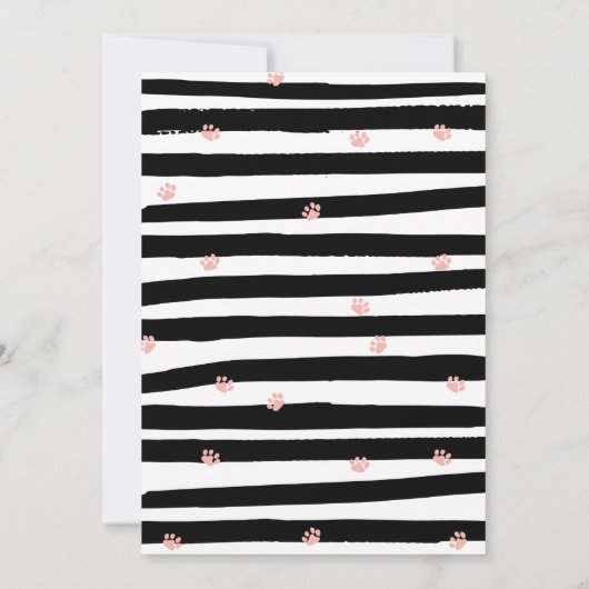 Kitten Me Erster Geburtstag Einladung (Rückseite)