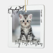 Kitten mein erstes Weihnachtspferd-Foto Keramikornament (Links)