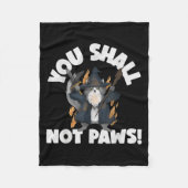 Kitten Meow Parody Movie Funny Cat Wizard You Shal Fleecedecke (Vorderseite)