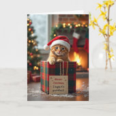 Kitten Meowy Christmas Purrfect Karte (Gelbe Blume)