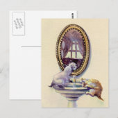 KITTEN MIRROR VON SHARON SHARPE POSTKARTE (Vorne/Hinten)