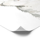 Kitten mit Aquarellfarben Blume Art Print Poster (Ecke)