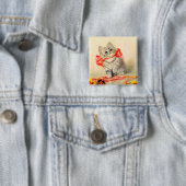 Kitten mit einem roten Band Button (Beispiel)