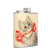 Kitten mit einem roten Band Flachmann (Rechts)