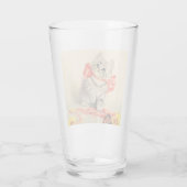Kitten mit einem roten Band Glas (Rückseite)