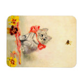 Kitten mit einem roten Band Magnet (Horizontal)