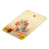 Kitten mit einem roten Band Magnet (Linke Seite)