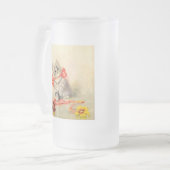 Kitten mit einem roten Band Mattglas Bierglas (Vorderseite Links)