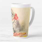 Kitten mit einem roten Band Milchtasse (Rechte Ecke)