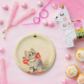 Kitten mit einem roten Band Pappteller (Party)