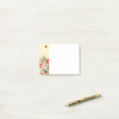 Kitten mit einem roten Band Post-it Klebezettel (Auf Schreibtisch)