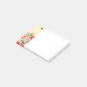 Kitten mit einem roten Band Post-it Klebezettel (angewinkelt)