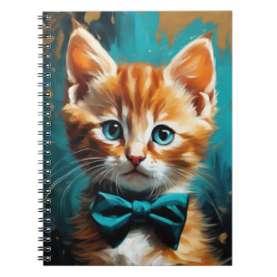 Kitten mit einer Bow-Krawatte   Notebook Notizblock