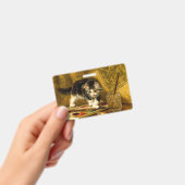 Kitten mit Farbe und Pinsel Ausweis (Handheld)