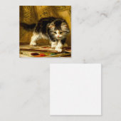 Kitten mit Farbe und Pinsel Begleitkarte (Vorne/Hinten)