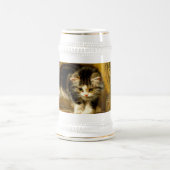 Kitten mit Farbe und Pinsel Bierglas (Mittel)