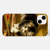 Kitten mit Farbe und Pinsel Case-Mate iPhone Hülle (Rückseite (Horizontal))