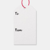 Kitten mit Farbe und Pinsel Geschenkanhänger (Rückseite)