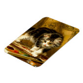 Kitten mit Farbe und Pinsel Magnet (Linke Seite)