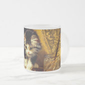 Kitten mit Farbe und Pinsel Mattglastasse (VorderseiteRechts)