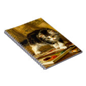 Kitten mit Farbe und Pinsel Notizblock (Rechte Seite)