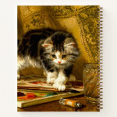Kitten mit Farbe und Pinsel Notizblock (Rückseite)