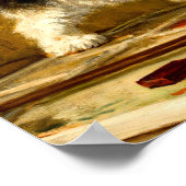 Kitten mit Farbe und Pinsel Poster (Ecke)