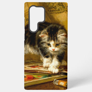 Kitten mit Farbe und Pinsel Samsung Galaxy Hülle